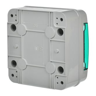 TEKFOR Корпус пластиковый КМПн-6 IP65 зеленая прозрачная дверь