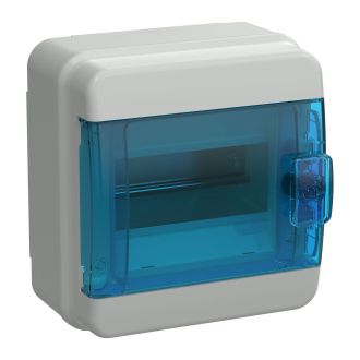 TEKFOR Корпус пластиковый КМПн-6 IP65 синяя прозрачная дверь