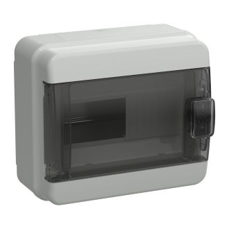TEKFOR Корпус пластиковый КМПн-8 IP65 черная прозрачная дверь