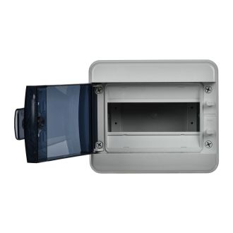 TEKFOR Корпус пластиковый КМПн-8 IP65 черная прозрачная дверь
