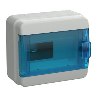 TEKFOR Корпус пластиковый КМПн-8 IP65 синяя прозрачная дверь