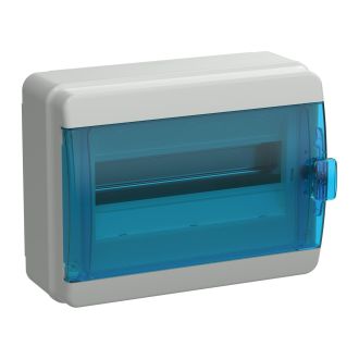 TEKFOR Корпус пластиковый КМПн-12 IP65 синяя прозрачная дверь
