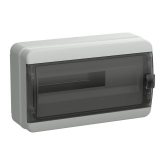 TEKFOR Корпус пластиковый КМПн-18 IP65 черная прозрачная дверь