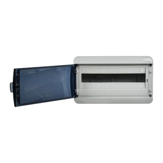 TEKFOR Корпус пластиковый КМПн-18 IP65 черная прозрачная дверь