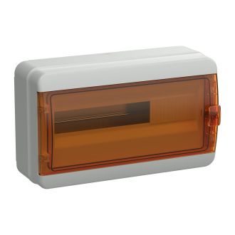 TEKFOR Корпус пластиковый КМПн-18 IP65 оранжевая прозрачная дверь