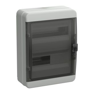 TEKFOR Корпус пластиковый КМПн-24 IP65 черная прозрачная дверь