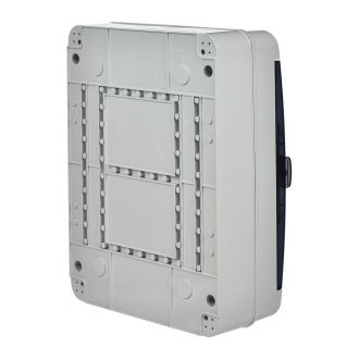 TEKFOR Корпус пластиковый КМПн-24 IP65 черная прозрачная дверь