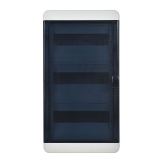 TEKFOR Корпус пластиковый КМПн-36 IP65 черная прозрачная дверь