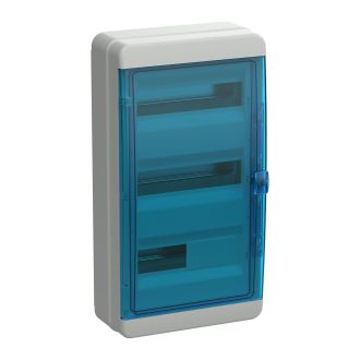 TEKFOR Корпус пластиковый КМПн-36 IP65 синяя прозрачная дверь