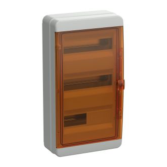 TEKFOR Корпус пластиковый КМПн-36 IP65 оранжевая прозрачная дверь