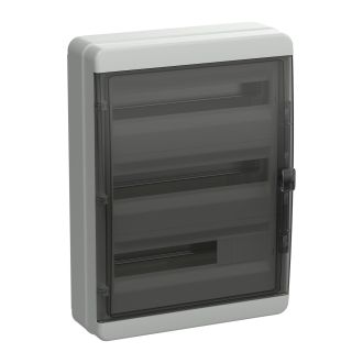 TEKFOR Корпус пластиковый КМПн-54 IP65 черная прозрачная дверь