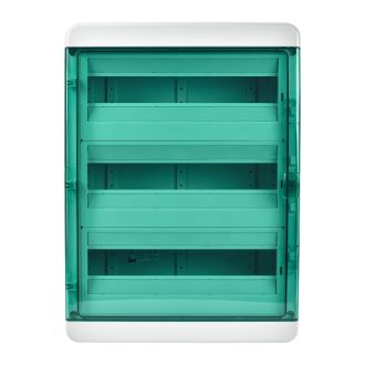 TEKFOR Корпус пластиковый КМПн-54 IP65 зеленая прозрачная дверь