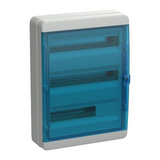 TEKFOR Корпус пластиковый КМПн-54 IP65 синяя прозрачная дверь