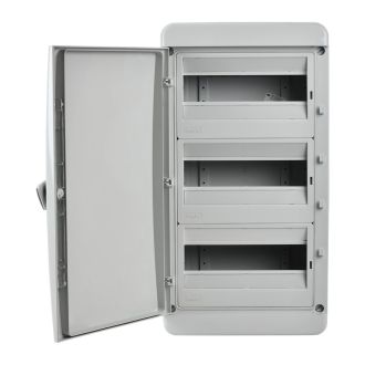 TEKFOR Корпус пластиковый КМПн-36 IP65 серая непрозрачная дверь