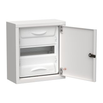 TITAN 5 Корпус металлический ЩРн-12 (1х12) 335х310х140мм IP31 белый (одна дверь)
