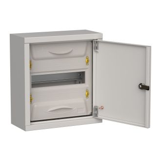 TITAN 5 Корпус металлический ЩРн-12 (1х12) 335х310х140мм IP31 серый (одна дверь)