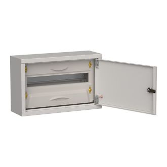TITAN 5 Корпус металлический ЩРн-18 (1х18) 268х420х140мм IP31 серый (одна дверь)
