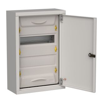 TITAN 5 Корпус металлический ЩРн-24 (1х24) 460х310х140мм IP31 серый (одна дверь)