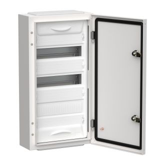 TITAN 5 Корпус металлический ЩРн-36 (1х36) 585х310х140мм IP54 белый (одна дверь)