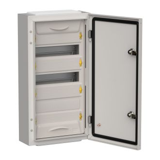 TITAN 5 Корпус металлический ЩРн-36 (1х36) 585х310х140мм IP54 серый (одна дверь)