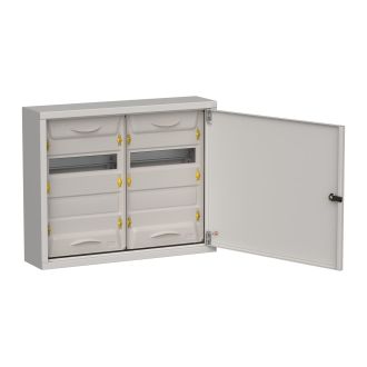 TITAN 5 Корпус металлический ЩРн-48 (2х24) 460х570х140мм IP31 серый (одна дверь)