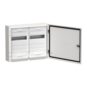 TITAN 5 Корпус металлический ЩРн-48 (2х24) 460х570х140мм IP54 белый (одна дверь)
