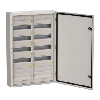 TITAN 5 Корпус металлический ЩРн-120 (2х60) 835х570х140мм IP54 серый (одна дверь)