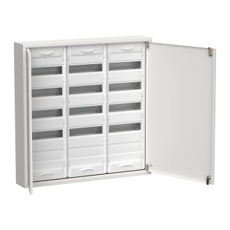 TITAN 5 Корпус металлический ЩРн-180 (3х60) 835х830х140мм IP31 белый (две двери)
