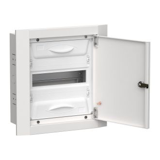 TITAN 5 Корпус металлический ЩРв-12 (1х12) 380х365х130мм IP31 белый (одна дверь)