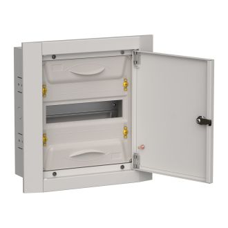 TITAN 5 Корпус металлический ЩРв-12 (1х12) 380х365х130мм IP31 серый (одна дверь)