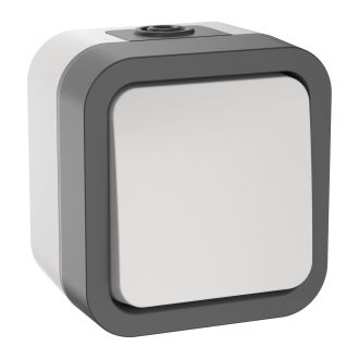 TORS Переключатель одноклавишный 10А IP55 серо-белый