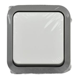 TORS Переключатель одноклавишный 10А IP55 серо-белый