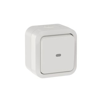 TORS Переключатель одноклавишный с индикацией 10А IP55 белый