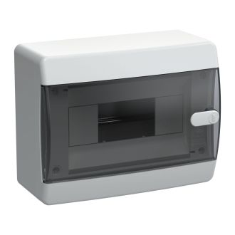 UNION Compact Корпус пластиковый ЩРН-П-8 IP41 черная прозрачная дверь