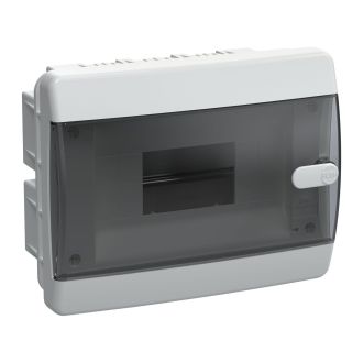 UNION Compact Корпус пластиковый ЩРВ-П-8 IP41 черная прозрачная дверь