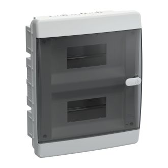 UNION Compact Корпус пластиковый ЩРВ-П-18 IP41 черная прозрачная дверь