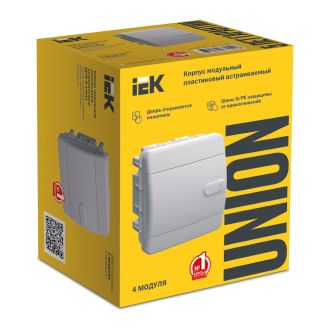 UNION Compact Корпус пластиковый ЩРВ-П-4 IP41 белая дверь