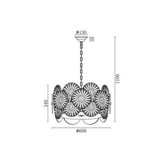 Подвесная люстра Vele Luce VL3203P08