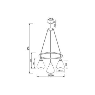 Люстра на штанге Vele Luce VL5842P03