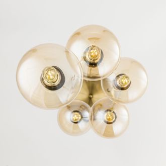 Подвесной светильник Citilux Томми CL102053, 5×E14 по 40 Вт, бронзовый/прозрачный