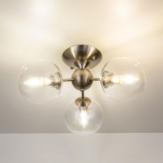 Люстра на штанге Citilux Томми CL102131, 3×E14 по 40 Вт, хром/прозрачный