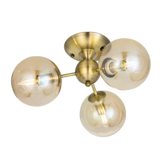 Люстра на штанге Citilux Томми CL102133, 3×E14 по 40 Вт, бронзовый/прозрачный