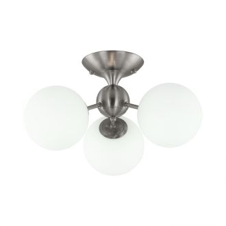 Накладная люстра Citilux Томми CL102134, 3×E14 по 40 Вт, хром матовый/белый