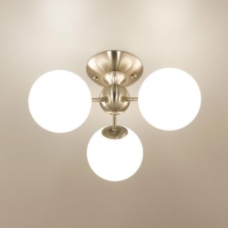Накладная люстра Citilux Томми CL102134, 3×E14 по 40 Вт, хром матовый/белый