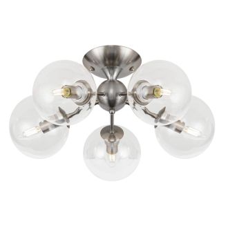 Люстра на штанге Citilux Томми CL102151, 5×E14 по 40 Вт, хром/прозрачный
