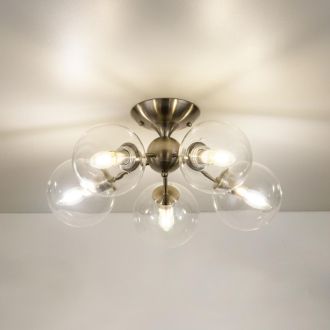 Люстра на штанге Citilux Томми CL102151, 5×E14 по 40 Вт, хром/прозрачный