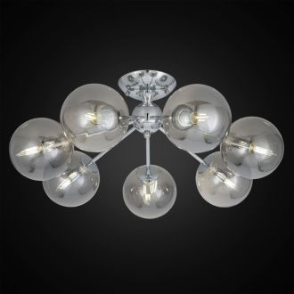 Люстра на штанге Citilux Томми CL102170, 7×E14 по 40 Вт, хром/прозрачный