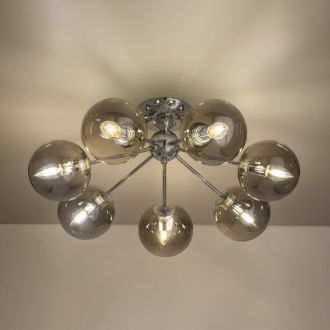 Люстра на штанге Citilux Томми CL102170, 7×E14 по 40 Вт, хром/прозрачный