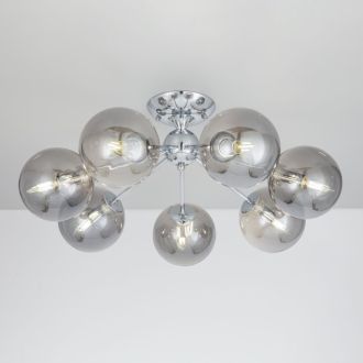 Люстра на штанге Citilux Томми CL102170, 7×E14 по 40 Вт, хром/прозрачный