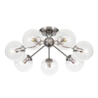Люстра на штанге Citilux Томми CL102171, 7×E14 по 40 Вт, хром/прозрачный